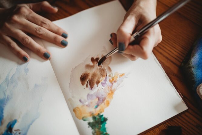 art therapy mental health peaceful creative session