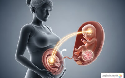 Detailed illustration of direct versus indirect cellular exposure during pregnancy