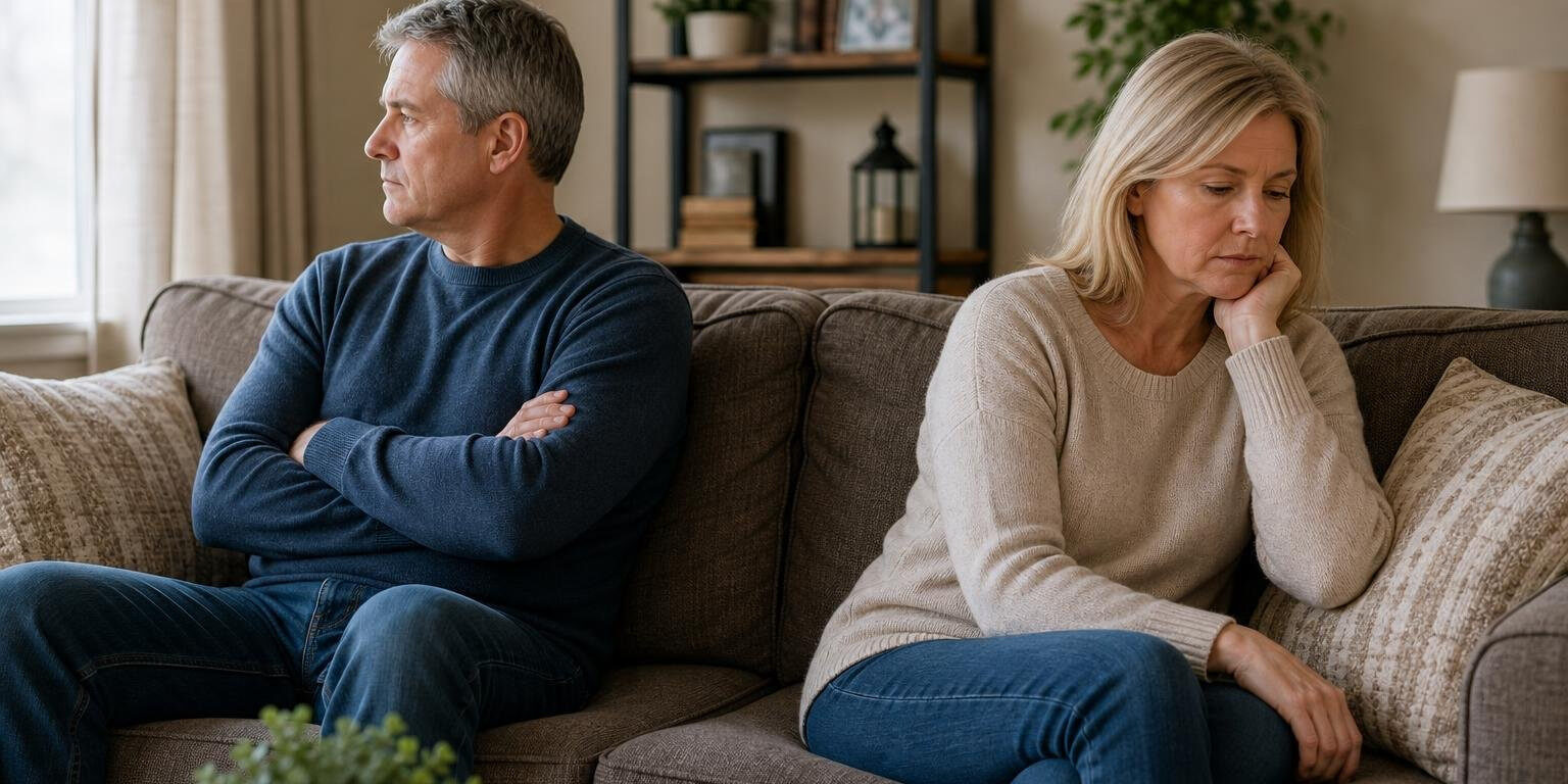 Pennsylvania faith-based marriage help couple on couch emotional disconnect