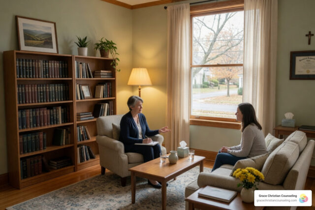 Bethel Park Bible based trauma therapy peaceful counseling room - Bethel Park Bible based trauma therapy