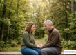 Christian couple praying outdoors