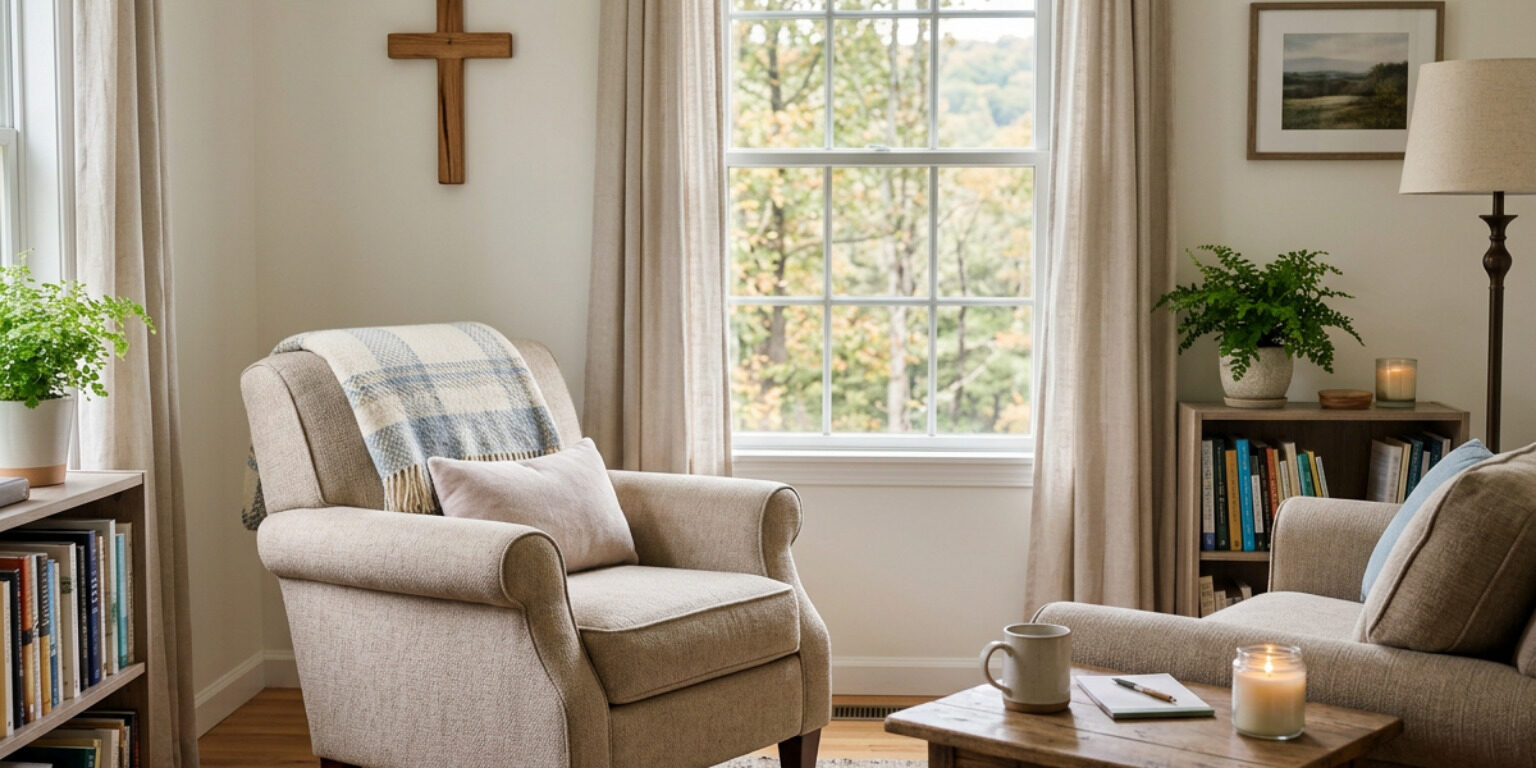 Pennsylvania licensed faith therapist counseling office peaceful spiritual healing